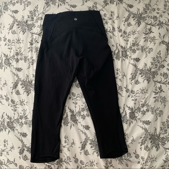 Black Lululemon Crop Leggings - Picture 2 of 4